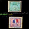 Image 1 : 1944 France 2 Franc Allied Liberation Note P# 114B Grades vf+