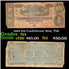 Image 1 : 1864 $10 Confederate Note, T68 Grades f+