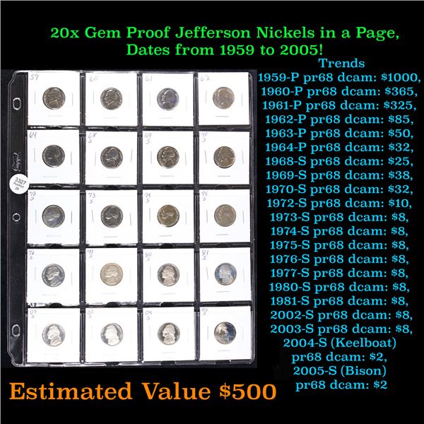 Huge Liifetime Collection - Too Many Coins To Auction Individually - This Lot is For One Page of 20 