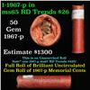 Image 1 : Shotgun Lincoln 1c roll, 1967-p 50 pcs Brandt Wrapper.