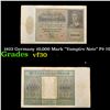 Image 1 : 1922 Germany 10,000 Mark "Vampire Note" P# 70 Grades vf++