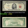 Image 1 : 1963 $5 Red seal United States Note Grades vf, very fine