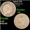 Image 1 : 1864 CN Indian Cent 1c Grades vg, very good
