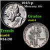 Image 1 : 1945-p Mercury Dime 10c Grades Choice Unc
