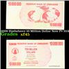 Image 1 : 2008 Zimbabawe 10 Million Dollar Note P# 55A Grades xf+