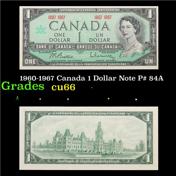 1960-1967 Canada 1 Dollar Note P# 84A Grades Gem+ CU