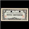Image 2 : 1942 Philippines Under Japanese (JIM) Occupation 5 Centavo Note P# 103B Grades Choice AU/BU Slider