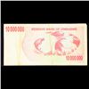 Image 3 : 2008 Zimbabawe 10 Million Dollar Note P# 55A Grades vf++