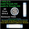 Image 1 : Shotgun Jefferson 5c roll, 1974-d 40 pcs Bank Wrapper