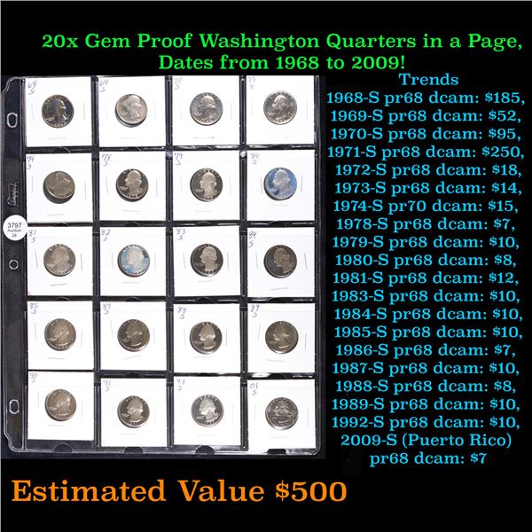 Huge Liifetime Collection - Too Many Coins To Auction Individually - This Lot is For One Page of 20 