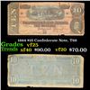 Image 1 : 1864 $10 Confederate Note, T68 Grades vf+