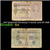 Image 1 : 1917 Imperial Germany 5 mark note P# 56B Grades f, fine