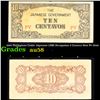 Image 1 : 1942 Philippines Under Japanese (JIM) Occupation 5 Centavo Note P# 104A Grades Choice AU/BU Slider
