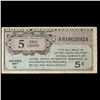 Image 2 : 1946 U.S. Military Payment Certificate MPC 5 Cent Note P# M1A Grades vf+