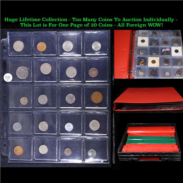 Huge Liifetime Collection - Too Many Coins To Auction Individually - This Lot is For One Page of 20 