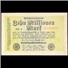 Image 2 : 1923 Weimar Germany 10 Millionen Mark Note P# 106C Grades Select CU