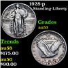 Image 1 : 1928-p Standing Liberty Quarter 25c Grades Select AU
