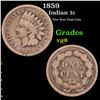 Image 1 : 1859 Indian Cent 1c Grades vg, very good