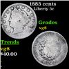 Image 1 : 1883 cents Liberty Nickel 5c Grades vg, very good