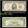 Image 1 : 1963 $5 Red seal United States Note Grades vf+