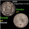 Image 1 : 1832 Capped Bust Half Dime 1/2 10c Grades g, good