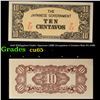 Image 1 : 1942 Philippines Under Japanese (JIM) Occupation 5 Centavo Note P# 104B Grades Gem CU