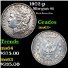 Image 1 : 1902-p Morgan Dollar $1 Grades Select+ Unc