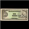 Image 2 : 1942 Philippines Under Japanese (JIM) Occupation 10 Pesos Note P# 111A Grades Choice AU/BU Slider