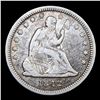 Image 2 : 1842-o Large Date Seated Liberty Quarter 25c Graded vf35 By SEGS
