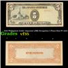 Image 1 : 1942 Philippines Under Japanese (JIM) Occupation 5 Pesos Note P# 110A Grades vf++