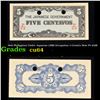 Image 1 : 1942 Philippines Under Japanese (JIM) Occupation 5 Centavo Note P# 103B Grades Choice CU
