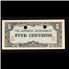 Image 2 : 1942 Philippines Under Japanese (JIM) Occupation 5 Centavo Note P# 103B Grades Choice CU