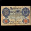 Image 2 : 1908 Imperial Germany 20 Mark Note P# 31 Grades vf++