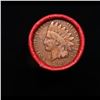 Image 2 : Mixed small cents 1c orig shotgun roll, Wheat Cent, 1909 Indian Cent other end, Nathan's Brandt Wrap