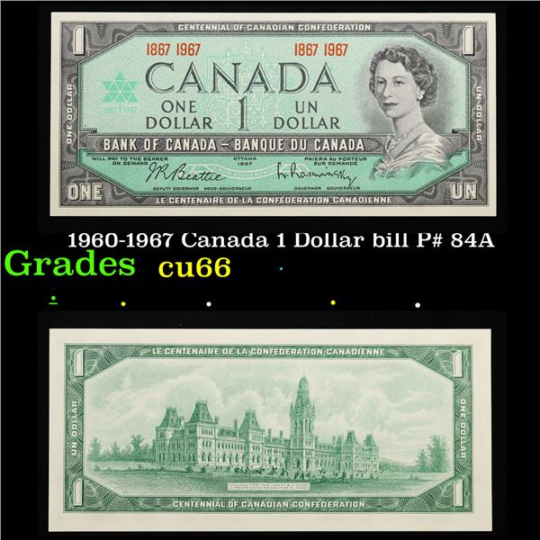 1960-1967 Canada 1 Dollar bill P# 84A Grades Gem+ CU