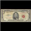 Image 2 : 1963 $5 Red seal United States Note Grades vf+