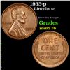 Image 1 : 1935-p Lincoln Cent 1c Grades GEM Unc RB