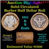 Image 1 : ***Auction Highlight*** Old 50c Roll $10 Halves Solid Barber Half dollar Roll with 1911 & S  Ends (f