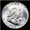 Image 2 : 1951-d Franklin Half Dollar 50c Grades Choice Unc+ FBL