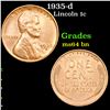 Image 1 : 1935-d Lincoln Cent 1c Grades Choice Unc BN