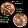 Image 1 : 1957-d Lincoln Cent 1c Grades GEM++ Unc RD