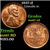 Image 1 : 1937-d Lincoln Cent 1c Grades GEM++ Unc RD