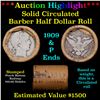 Image 1 : ***Auction Highlight*** Old 50c Roll $10 Halves Solid Barber Half dollar Roll with 1909 & P  Ends (f