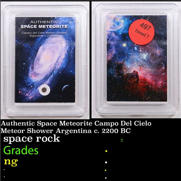 Authentic Space Meteorite Campo Del Cielo Meteor Shower Argentina c. 2200 BC Graded By INB