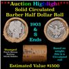 Image 1 : ***Auction Highlight*** Old 50c Roll $10 Halves Solid Barber Half dollar Roll with 1903 & S  Ends (f