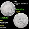 Image 1 : 1835 Capped Bust Dime 10c Grades vg+
