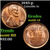 Image 1 : 1945-p Lincoln Cent 1c Grades GEM+ Unc RD