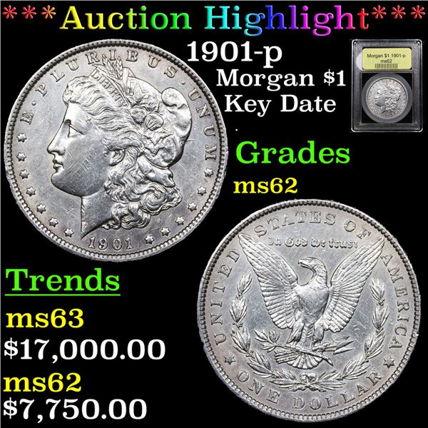 ***Auction Highlight*** 1901-p Morgan Dollar $1 Graded Select Unc BY USCG (fc)