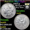 Image 1 : ***Auction Highlight*** 1901-p Morgan Dollar $1 Graded Select Unc BY USCG (fc)