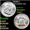 Image 1 : 1949-s Franklin Half Dollar 50c Grades Choice+ Unc